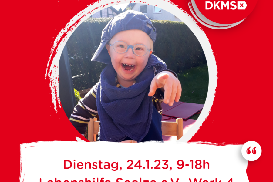 Stammzellspende: Registrierungsaktion für Seelzer Jungen am Dienstag, 24. Januar