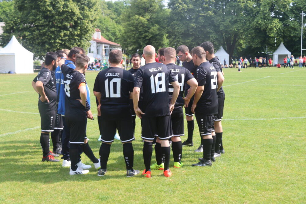 Fußball Teambesprechung Special Olympics 2. Herrenmannschaft